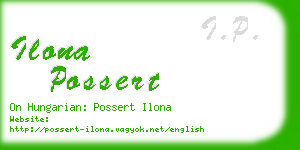 ilona possert business card